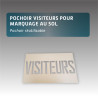 Pochoir VISITEURS pour marquage au sol